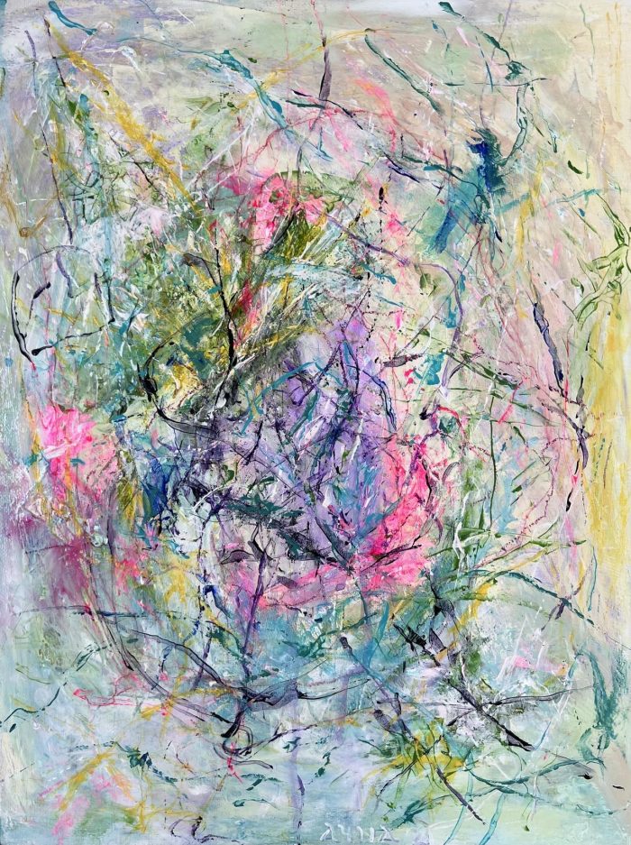 LIGHT AND SHAPES 5, Abstract Acrylic Painting, 40x30 cm, vibrant colors, hand-signed, ready to hang. Worldwide shipping and easy returns.