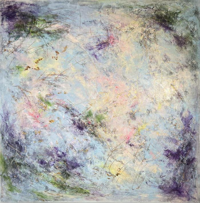 Blue Sky Over Lavender Field 100x100cm